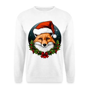 Weihnachten Fuchs - Unisex Pullover - Weiß - Vorne