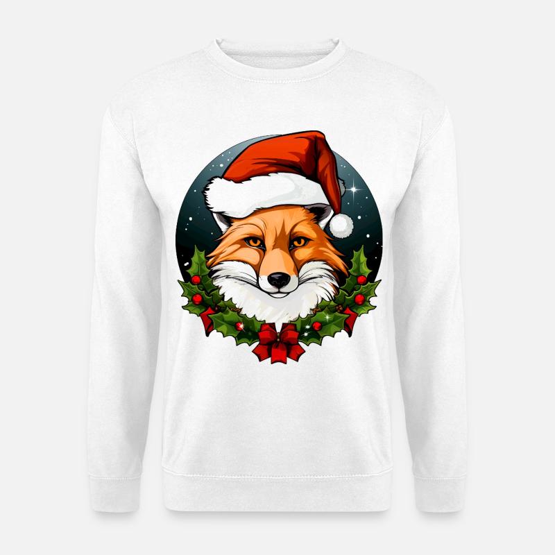 Christmas Fox - Unisex Sweatshirt - white