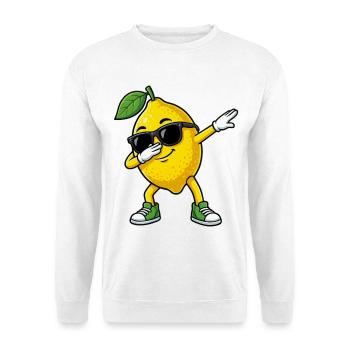 Dessin animé Dun Citron dans la pose Dab - Sweat-shirt Unisexe - blanc - Devant
