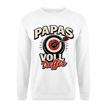 Daddy's Bull's Eye Funny Saying Dart Baby - Unisex Sweatshirt - white - Front