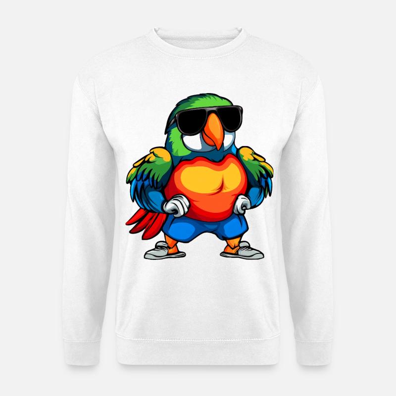 Cool Parrot - Unisex Sweatshirt - white