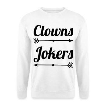Clowns and Jokers Design – Fools & Jokers - Unisex Sweatshirt - white - Front