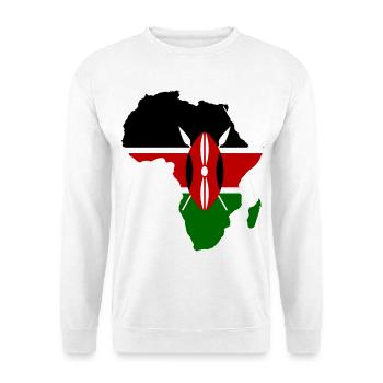 Kenia_Flagge_Afrika_used - Sweat-shirt Unisexe - blanc - Devant