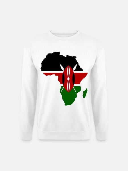 Kenia_Flagge_Afrika_used - Unisex Sweatshirt - white