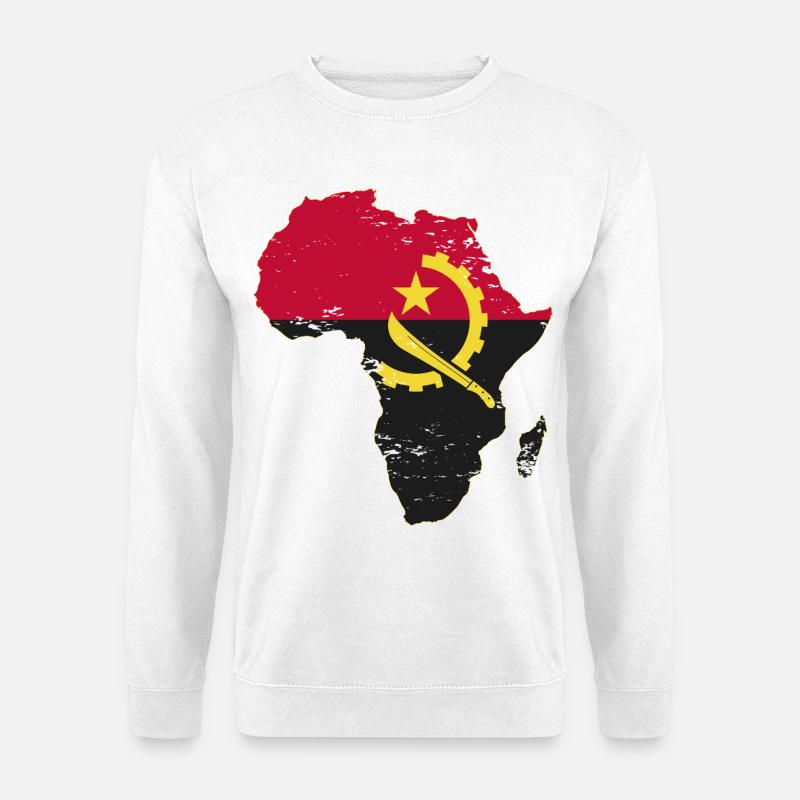 Drapeau de l’Angola Afrique - Sweat-shirt Unisexe - blanc