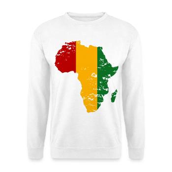 Guiena_Flagge_Afrika_used - Sweat-shirt Unisexe - blanc - Devant