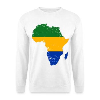 Gabon_Flagge_Afrika_used - Unisex Pullover - Weiß - Vorne