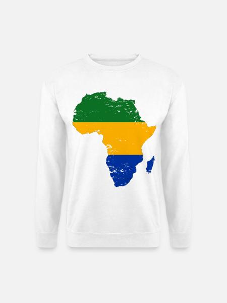 Gabon_Flagge_Afrika_used - Unisex Sweatshirt - white