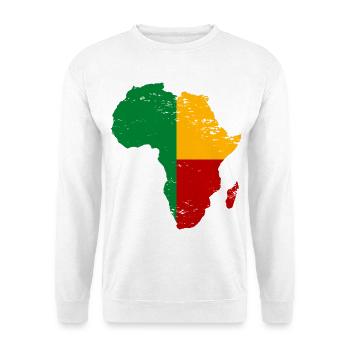 Drapeau du Bénin Afrique utilisé - Sweat-shirt Unisexe - blanc - Devant