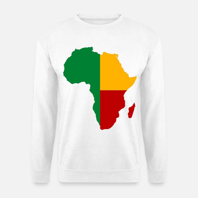 Benin_Flagge_Afrika - Unisex Pullover - Weiß
