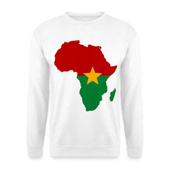 Burkina-Faso_Flagge_Afrika - Unisex Pullover - Weiß - Vorne