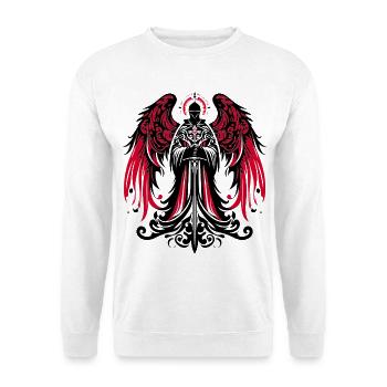 Ange Guerrier Chevalier Templier Ailes Rouges Goth - Sweat-shirt Unisexe - blanc - Devant