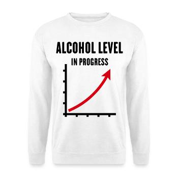 Alcohol Level In Progress (Drinking Team POSRed2C) - Unisex Pullover - Weiß - Vorne