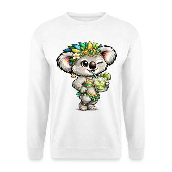 Süßer Koala mit Caipirinha Cocktail - Unisex Pullover - Weiß - Vorne