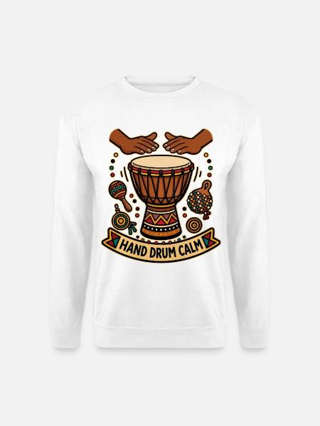 HAND DRUM CALM - Unisex Pullover - Weiß