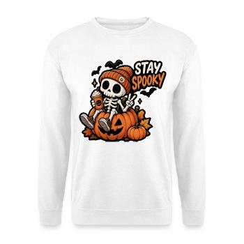Stay Spooky Skeleton in Pumpkin - Unisex Sweatshirt - white - Front