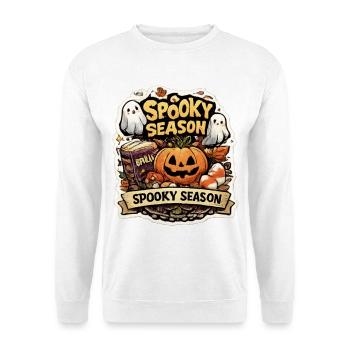 Spooky Season Pumpkin & Ghosts - Unisex Sweatshirt - white - Front