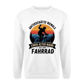 Radabenteuer im Abendlicht - Unisex Pullover - Weiß - Vorne - Alina (178cm) & Michal (187cm)
