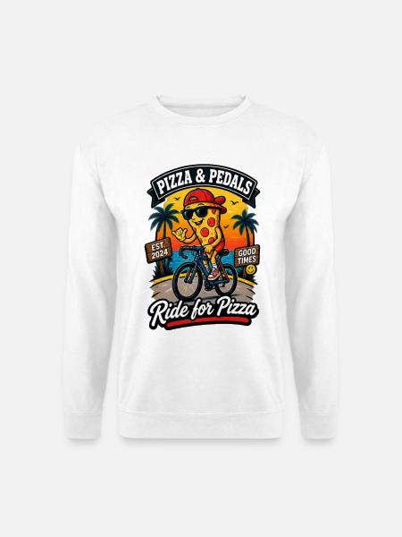 Pizza & Pedals Strandride - Unisex Pullover - Weiß