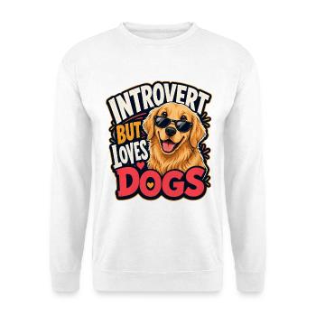 Golden Retriever - Unisex Pullover - Weiß - Vorne - Alina (178cm) & Michal (187cm)