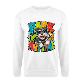 Zwergschnauzer - Unisex Pullover - Weiß - Vorne - Alina (178cm) & Michal (187cm)