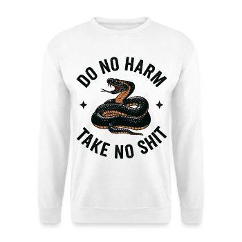 Do no harm - Unisex Pullover - Weiß - Vorne - Alina (178cm) & Michal (187cm)