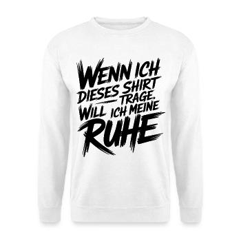 Ruhemodus - Unisex Pullover - Weiß - Vorne - Alina (178cm) & Michal (187cm)