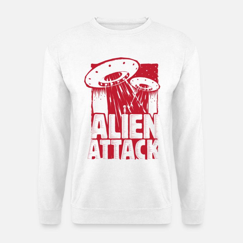 Alien Attack - Unisex Pullover - Weiß