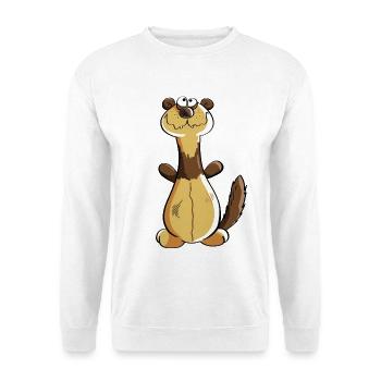 Freches Frettchen Comic - Geschenk - Iltis - Unisex Pullover - Weiß - Vorne