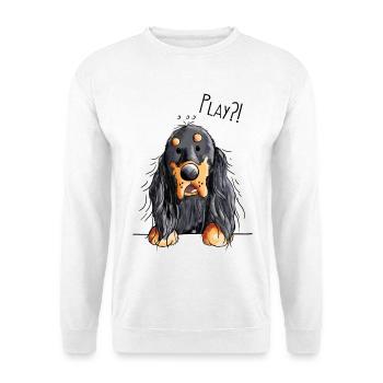 Play Gordon Setter - Chien - Cadeau - Sweat-shirt Unisexe - blanc - Devant