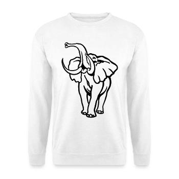 Afrika-Elefant I Bulle - Unisex Pullover - Weiß - Vorne