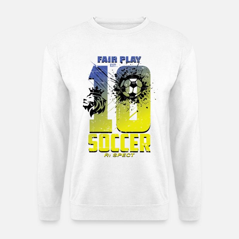 Fußball Trikot Nummer 10 - Unisex Pullover - Weiß