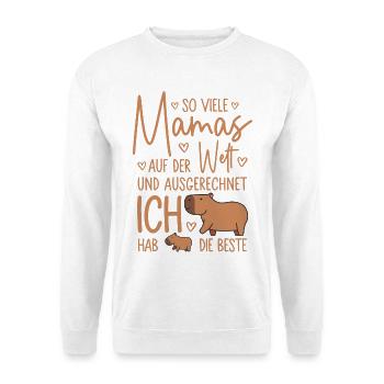 So viele Mamas Beste Mama Baby Muttertag Geschenk - Unisex Pullover - Weiß - Vorne