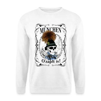 Bierzelt-Skull - Unisex Pullover - Weiß - Vorne