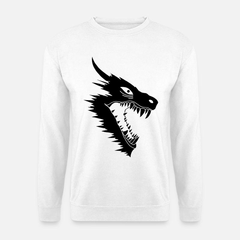 Black Dragon Attack - Unisex Sweatshirt - white