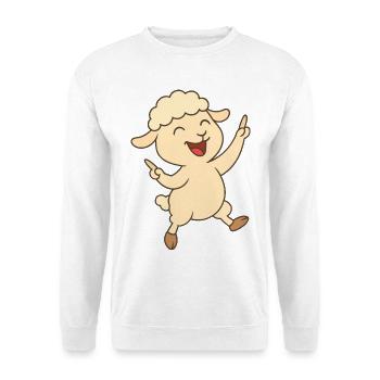 Tanzendes Lämmchen - Unisex Pullover - Weiß - Vorne