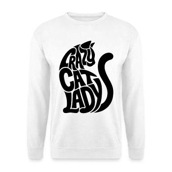 Couleurs de typographie de Cat Lady sélectionnables - Sweat-shirt Unisexe - blanc - Devant