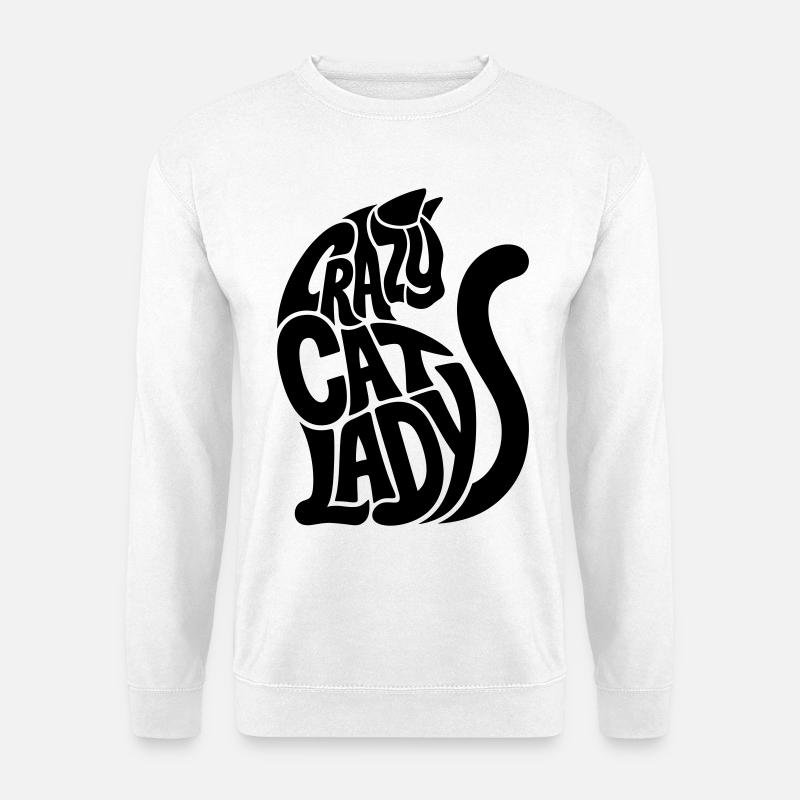 Couleurs de typographie de Cat Lady sélectionnables - Sweat-shirt Unisexe - blanc