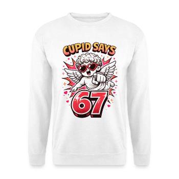 Cupid Days 67 Liebe Valentinstag Geschenk Süß - Unisex Pullover - Weiß - Vorne