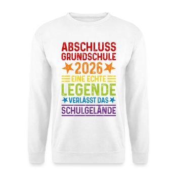 Abschluss 2026 Grundschule Legende Schulgelände - Unisex Pullover - Weiß - Vorne
