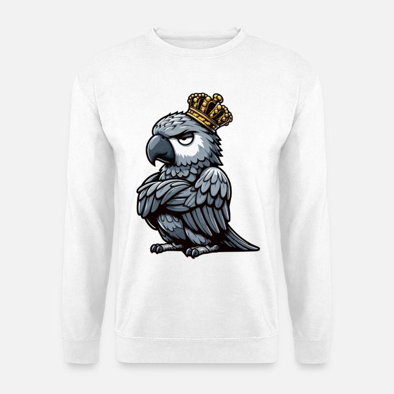 Graupapagei Papagei Papageibesitzer Papageihalter - Unisex Pullover - Weiß