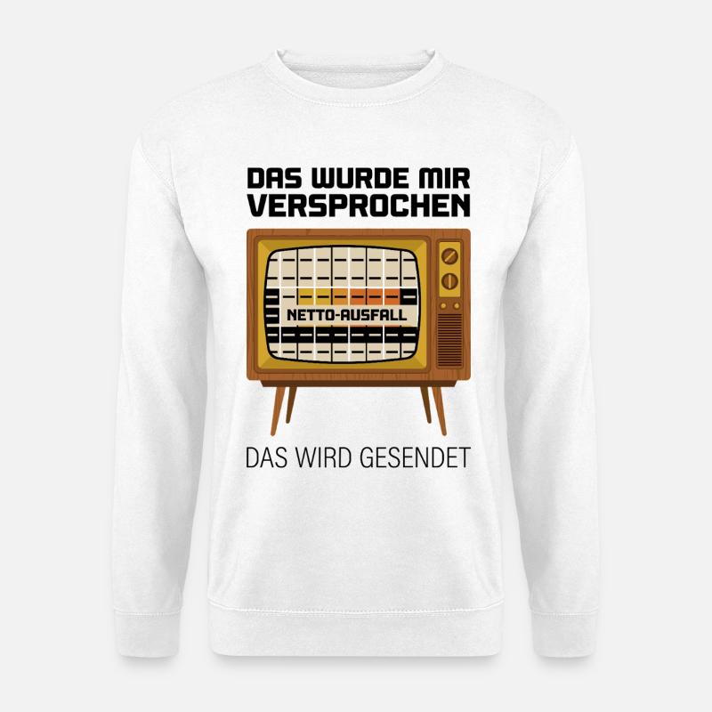 Netto Ausfall Retro Fernseher - Unisex Pullover - Weiß