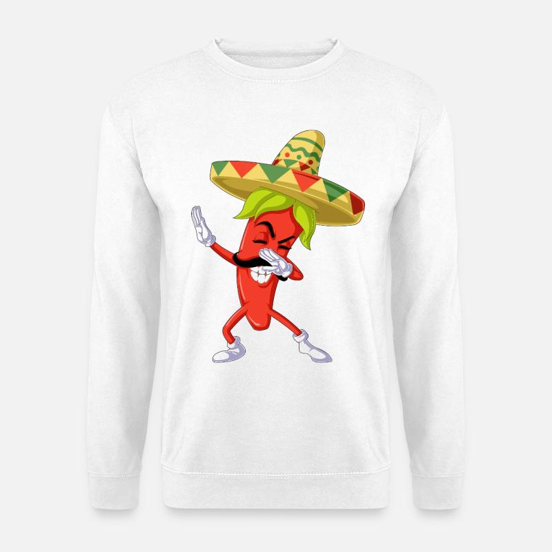 Chili Pepper Shirt abtupfen - Unisex Pullover - Weiß