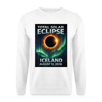 Total Solar Eclipse Iceland 2026 Reykjavik - Unisex Sweatshirt - white - Front