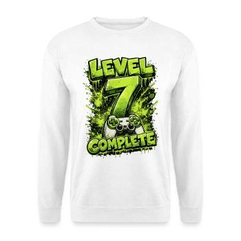 Maillot Gamer Complet Niveau 7 – Green Gaming - Sweat-shirt Unisexe - blanc - Devant