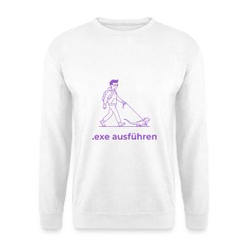 Admin Exe Ausführen lila - Unisex Pullover - Weiß - Vorne