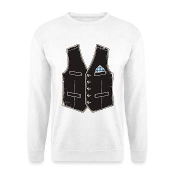 Trachten Ersatz - Unisex Pullover - Weiß - Vorne - Alina (178cm) & Michal (187cm)