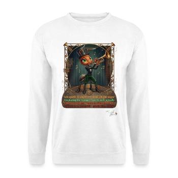 Ameise MALÚ Trompete Jazz Band Brass Musik Pop Art - Unisex Pullover - Weiß - Vorne - Alina (178cm) & Michal (187cm)