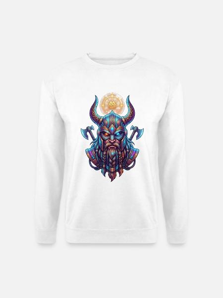 Wikinger-Neon-Runenlicht - Unisex Pullover - Weiß