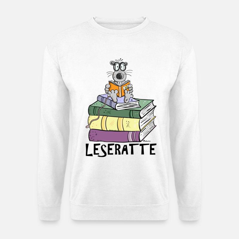 Leseratte - Unisex Pullover - Weiß
